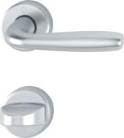 GARNITURE MARIBOR ROSACE CONDA ARGENTE ALU F1 POIGNEE POUR PORTE 37-47MM